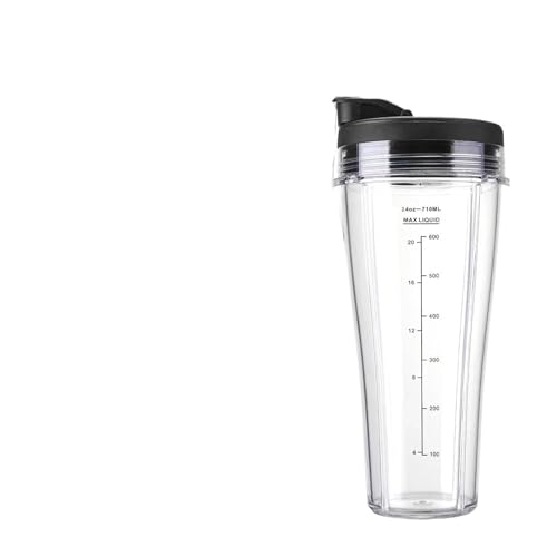 Mixer-Ersatzteile, Kompatibel Mit Ninja, SS101, 24 Oz. Slim Single-Serve-Becher-Set Mit To-Go-Deckeln, Passend For SS100, SS300, SS400(1PC 24OZ Cup and Lid) von ZWFYJEWU