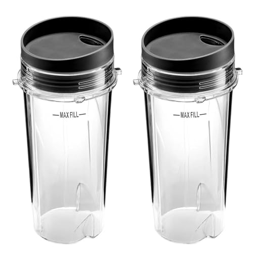 Professioneller Mixerbecher, Kompatibel Mit Ninja, Einzelportionsbecher-Set (473 Ml) For BL770 BL780 BL660 (2er-Pack) von ZWFYJEWU
