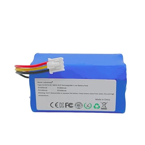 ZWFYJEWU 14,4 V 2600 MAh 2800 MAh 3200 MAh 3500 MAh 18650 4S1P Wiederaufladbarer Lithium-Ionen-Akku for Staubsauger, Kompatibel Mit Midea, M4 I6 R20M03BI6CN(14.4V 2600mAh) von ZWFYJEWU