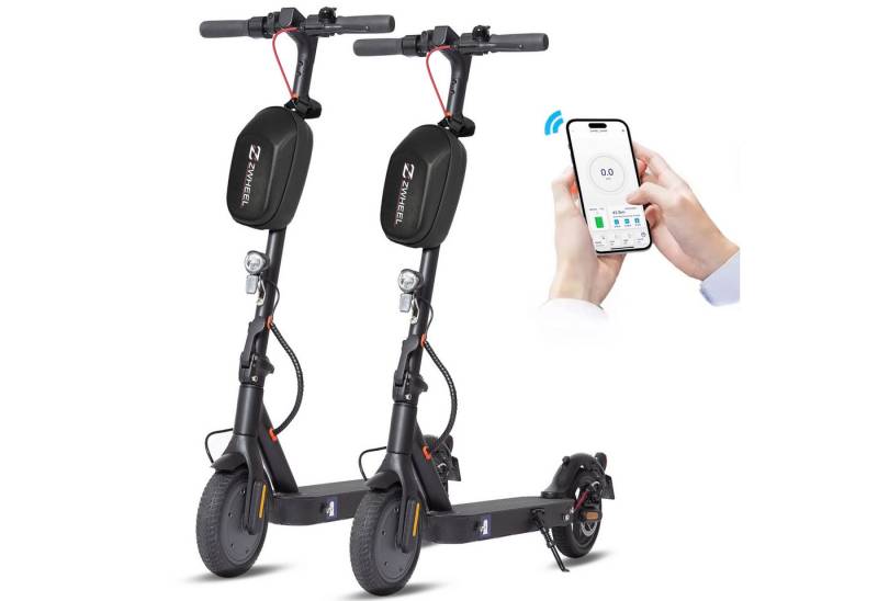 ZWHEEL E-Scooter mit Straßenzulassung(ABE), 8.5 Zoll E-Scooter 2 Stück, klappbar, 350 W, 20 km/h, (mit Schutzbleche), 270Wh, bis zu 35km Reichweite, Doppelbremssystem von ZWHEEL