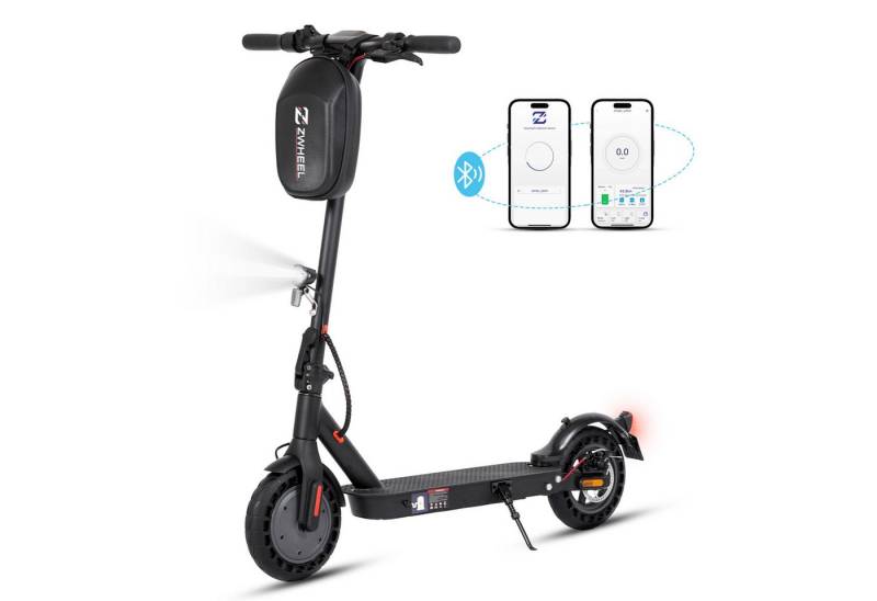 ZWHEEL E-Scooter mit Straßenzulassung 120kg, 8''/10'', 30/40km, Scheibenbremse, 500 W, 20 km/h, (mit Schutzblechen, mit APP, mit Tasche), klappbar, Doppelbremssystem, 10'' E-roller mit Stoßdämpfer von ZWHEEL