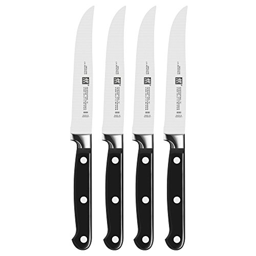 ZWILLING Profi S 4-teiliges rasiermesserscharfes deutsches Steakmesser-Set, hergestellt in firmeneigener deutscher Manufaktur mit Spezialformel Stahl perfektioniert seit fast 300 Jahren, ZWILLING Profi S 4-teiliges rasiermesserscharfes deutsches Steakmesser-Set, hergestellt in firmeneigener deutscher Manufaktur mit Spezialformel Stahl perfektioniert seit fast 300 Jahren, von ZWILLING