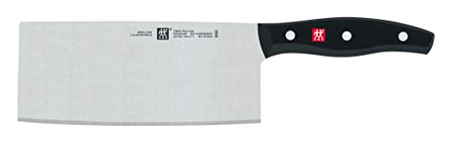 ZWILLING Twin Pollux Chinesisches Kochmesser, Klingenlänge: 18,5 cm, Rostfreier Spezialstahl/Kunststoff-Griff im Nietendesign, Schwarz von ZWILLING