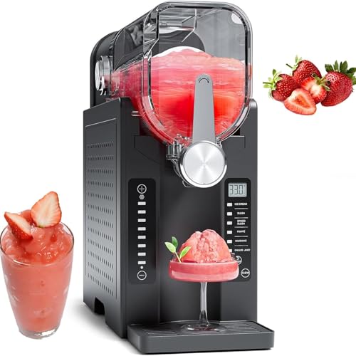 Slush-Maschine für Zuhause, Getränkebereiter ohne Eis, 1,6-l-Slush-Maker, 6 voreingestellte Programme, LED-Anzeige, für Margaritas, Slush-Sandwiches, Frappés, Milchshakes und mehr von ZWJABYY