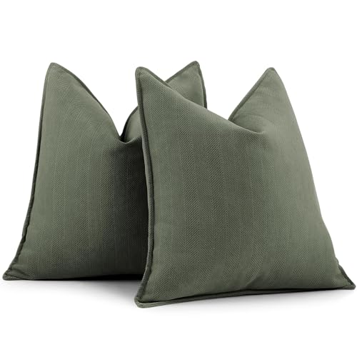 ZWJD Armeegrün Kissenbezug 40x40 2er Set Chenille Kissenbezüge Sofakissen Kissenhüllen mit elegantem Design, weiche und luxuriöse dekorative Dekokissen für Couch, Bett und Heimdekoration ZWJD Armeegrün Kissenbezug 40x40 2er Set Chenille Kissenbezüge Sofakissen Kissenhüllen mit elegantem Design, weiche und luxuriöse dekorative Dekokissen für Couch, Bett und Heimdekoration von ZWJD