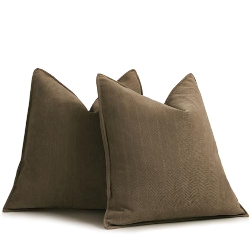 ZWJD Braun Kissenbezug 45x45 2er Set Chenille Kissenbezüge Sofakissen Kissenhüllen mit elegantem Design, weiche und luxuriöse dekorative Dekokissen für Couch, Bett und Heimdekoration ZWJD Braun Kissenbezug 45x45 2er Set Chenille Kissenbezüge Sofakissen Kissenhüllen mit elegantem Design, weiche und luxuriöse dekorative Dekokissen für Couch, Bett und Heimdekoration von ZWJD