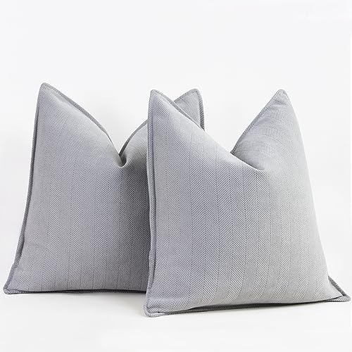 ZWJD Hell Grau Kissenbezug 40x40 2er Set Chenille Kissenbezüge Sofakissen Kissenhüllen mit elegantem Design, weiche und luxuriöse dekorative Dekokissen für Couch, Bett und Heimdekoration ZWJD Hell Grau Kissenbezug 40x40 2er Set Chenille Kissenbezüge Sofakissen Kissenhüllen mit elegantem Design, weiche und luxuriöse dekorative Dekokissen für Couch, Bett und Heimdekoration von ZWJD