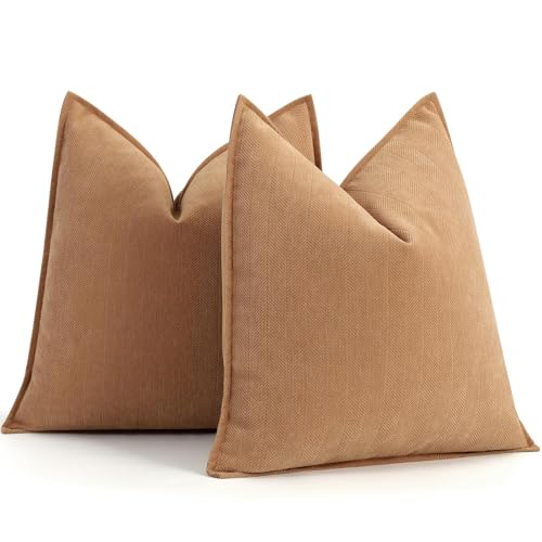 ZWJD Kamel Kissenbezug 40x40 2er Set Chenille Kissenbezüge Sofakissen Kissenhüllen mit elegantem Design, weiche und luxuriöse dekorative Dekokissen für Couch, Bett und Heimdekoration ZWJD Kamel Kissenbezug 40x40 2er Set Chenille Kissenbezüge Sofakissen Kissenhüllen mit elegantem Design, weiche und luxuriöse dekorative Dekokissen für Couch, Bett und Heimdekoration von ZWJD