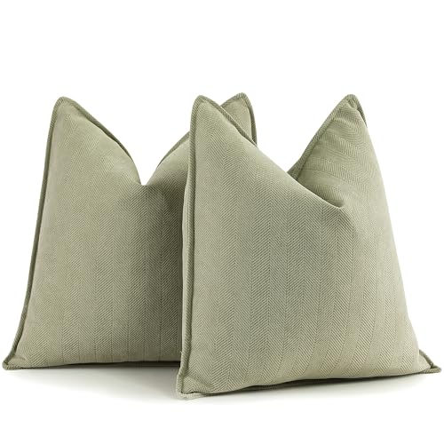 ZWJD Salbei Grün Kissenbezug 60x60 2er Set Chenille Kissenbezüge Sofakissen Kissenhüllen mit elegantem Design, weiche und luxuriöse dekorative Dekokissen für Couch, Bett und Heimdekoration ZWJD Salbei Grün Kissenbezug 60x60 2er Set Chenille Kissenbezüge Sofakissen Kissenhüllen mit elegantem Design, weiche und luxuriöse dekorative Dekokissen für Couch, Bett und Heimdekoration von ZWJD