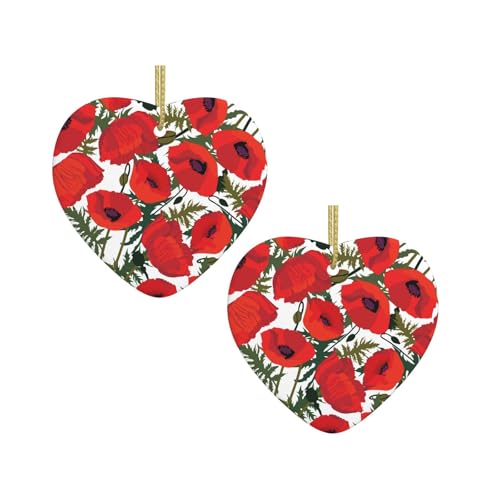 Blumenmuster-Druck, Keramik, hängende Herzform, Ornamente für Weihnachtsbaum, Kamin, Treppe, Wohnzimmer, Schneemann-Dekoration. Blumenmuster-Druck, Keramik, hängende Herzform, Ornamente für Weihnachtsbaum, Kamin, Treppe, Wohnzimmer, Schneemann-Dekoration. von ZWLPNZZD