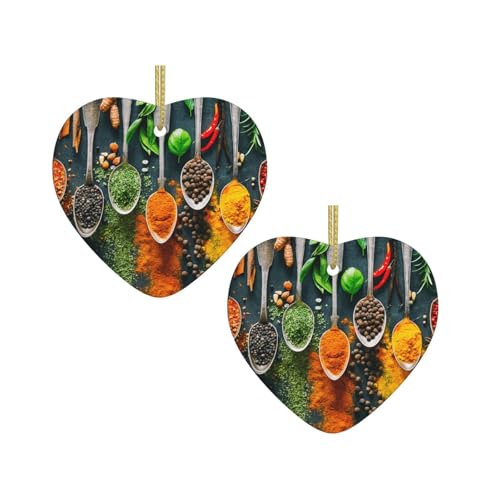 Gewürze, Weihnachtsdekoration, Keramik, hängende Herzform, Ornamente für Weihnachtsbaum, Kamin, Treppe, Wohnzimmer, Schneemann-Dekoration. Gewürze, Weihnachtsdekoration, Keramik, hängende Herzform, Ornamente für Weihnachtsbaum, Kamin, Treppe, Wohnzimmer, Schneemann-Dekoration. von ZWLPNZZD