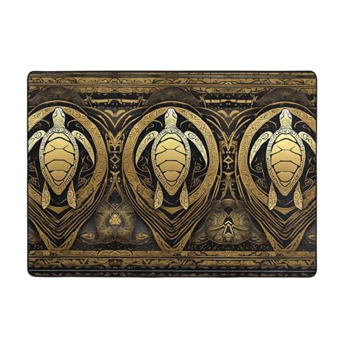 Hawaiianischer Tapa Honu Schildkröten-Teppich, 203,2 x 147,3 cm, weiche, rutschfeste und langlebige Bodenmatte für Wohnzimmer, Büro und mehr Hawaiianischer Tapa Honu Schildkröten-Teppich, 203,2 x 147,3 cm, weiche, rutschfeste und langlebige Bodenmatte für Wohnzimmer, Büro und mehr von ZWLPNZZD