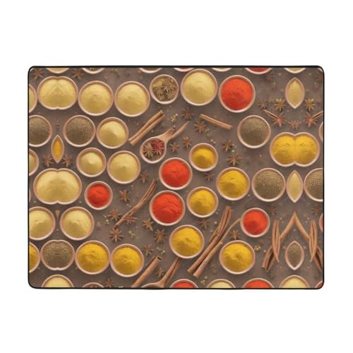 Seasoning Bedruckter Teppich, 160 x 121,9 cm, weich, rutschfest und langlebig, Bodenmatte für Wohnzimmer, Büro und mehr Seasoning Bedruckter Teppich, 160 x 121,9 cm, weich, rutschfest und langlebig, Bodenmatte für Wohnzimmer, Büro und mehr von ZWLPNZZD
