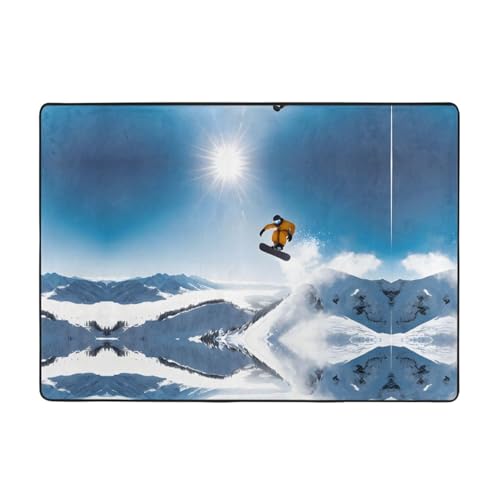 Snowboard-Teppich, 203,2 x 147,3 cm, weich, rutschfest und langlebig, Bodenmatte für Wohnzimmer, Büro und mehr Snowboard-Teppich, 203,2 x 147,3 cm, weich, rutschfest und langlebig, Bodenmatte für Wohnzimmer, Büro und mehr von ZWLPNZZD