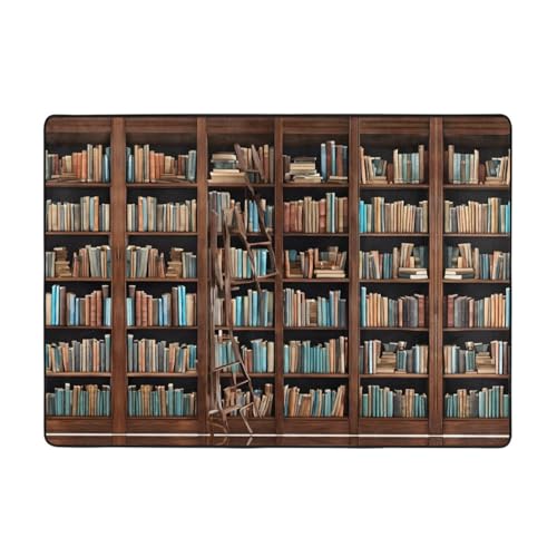 Teppich mit Buchdruck, 203,2 x 147,3 cm, weich, rutschfest und langlebig, Bodenmatte für Wohnzimmer, Büro und mehr Teppich mit Buchdruck, 203,2 x 147,3 cm, weich, rutschfest und langlebig, Bodenmatte für Wohnzimmer, Büro und mehr von ZWLPNZZD