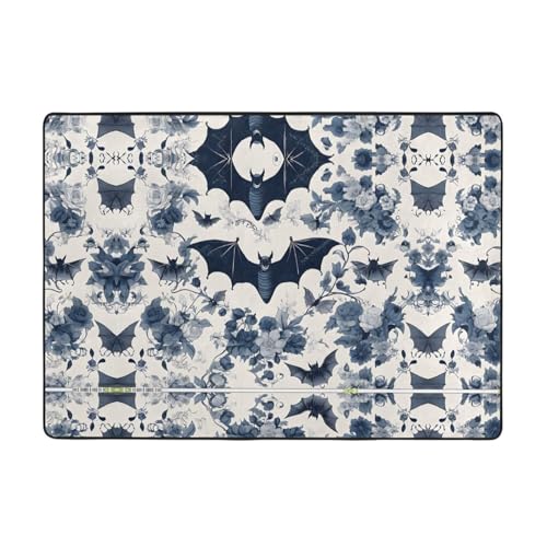 Teppich mit Fledermausmuster, 203,2 x 147,3 cm, weich, rutschfest und langlebig, Bodenmatte für Wohnzimmer, Büro und mehr Teppich mit Fledermausmuster, 203,2 x 147,3 cm, weich, rutschfest und langlebig, Bodenmatte für Wohnzimmer, Büro und mehr von ZWLPNZZD