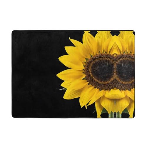 Teppich mit Wildblumen-Motiv, 203,2 x 147,3 cm, weich, rutschfest und langlebig, Bodenmatte für Wohnzimmer, Büro und mehr Teppich mit Wildblumen-Motiv, 203,2 x 147,3 cm, weich, rutschfest und langlebig, Bodenmatte für Wohnzimmer, Büro und mehr von ZWLPNZZD