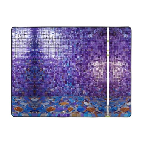 Teppich mit türkisfarbenem Muster, 160 x 121,9 cm, weich, rutschfest und langlebig, Bodenmatte für Wohnzimmer, Büro und mehr Teppich mit türkisfarbenem Muster, 160 x 121,9 cm, weich, rutschfest und langlebig, Bodenmatte für Wohnzimmer, Büro und mehr von ZWLPNZZD