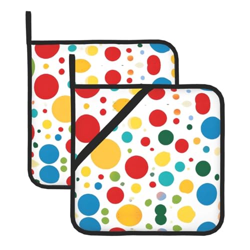 Twister Topflappen-Set, hitzebeständige und wasserdichte Küchenhandschuhe mit Aufbewahrungsseil für Mikrowelle, Herd und Grillen im Freien von ZWLPNZZD