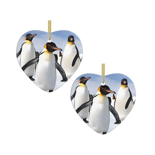Weihnachtliche Keramik-Hängedekoration in Herzform mit Pinguin-Motiv für Weihnachtsbaum, Kamin, Treppe, Wohnzimmer, Schneemann-Dekoration. Weihnachtliche Keramik-Hängedekoration in Herzform mit Pinguin-Motiv für Weihnachtsbaum, Kamin, Treppe, Wohnzimmer, Schneemann-Dekoration. von ZWLPNZZD