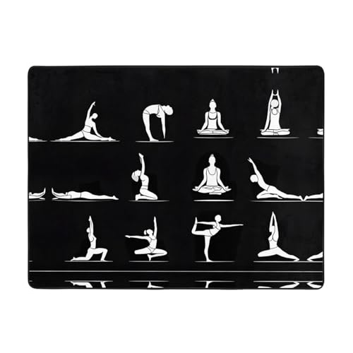 Yoga-Teppich, 160 x 121,9 cm, weich, rutschfest und langlebig, Bodenmatte für Wohnzimmer, Büro und mehr Yoga-Teppich, 160 x 121,9 cm, weich, rutschfest und langlebig, Bodenmatte für Wohnzimmer, Büro und mehr von ZWLPNZZD
