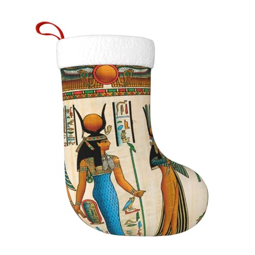 ZWLPNZZD Weihnachtsstrumpf, Motiv: Frauen im alten Ägypten, 45,7 cm, weiche Plüschbündchen, Strümpfe für Urlaub, Party, Weihnachten, Neujahr, Halloween-Dekoration von ZWLPNZZD
