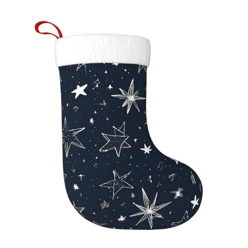 ZWLPNZZD Weihnachtsstrumpf, leuchtet im Dunkeln, 45,7 cm, weiche Plüschbündchen, Strümpfe für Urlaub, Party, Weihnachten, Neujahr, Halloween-Dekoration von ZWLPNZZD