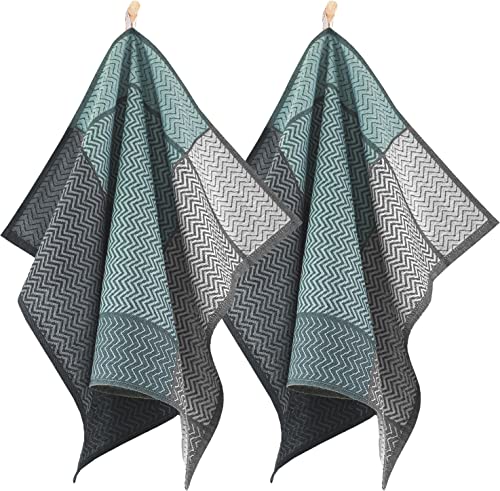 ZWOLTEX 2er Set Geschirrtücher/Geschirrtuch | Küchentuch | Abtrockentuch | Klassische Baumwolle I Sammlung PURE - 2x Pure Türkis (50x70) von ZWOLTEX