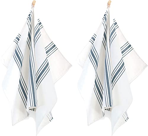 ZWOLTEX 2er Set Jacquard Geschirrtücher/Geschirrtuch | Küchentuch | Abtrockentuch | saugstarke Baumwolle I Sammlung Premium Geschirrtücher - 2x Fish P Navy (50x70) von ZWOLTEX