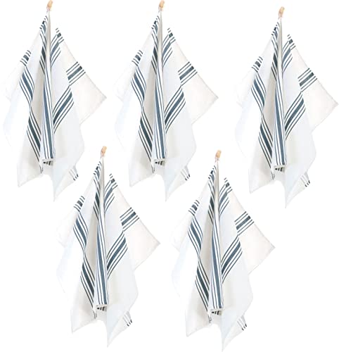 ZWOLTEX 5er Set Jacquard Geschirrtücher/Geschirrtuch | Küchentuch | Abtrockentuch | saugstarke Baumwolle I Sammlung Premium Geschirrtücher - 5x Fish P Navy (50x70) von ZWOLTEX