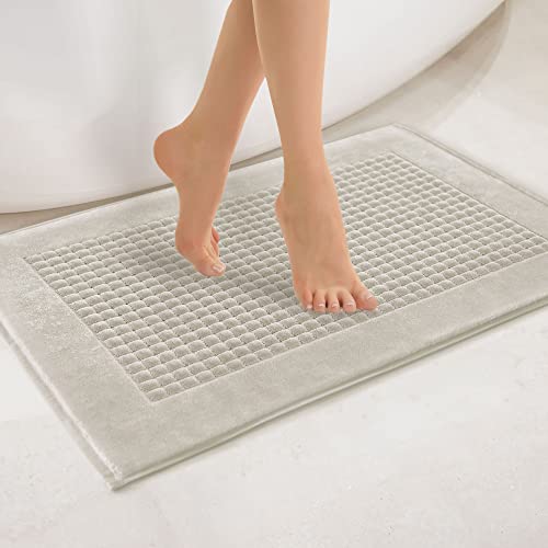 ZWOLTEX - Teppich Badezimmer 50x70 Paulo, Badezimmer Teppich Matte, Bathroom Mat, 100% Ägyptische Baumwolle, Badezimmermatte, Badmatten, Bathroom Rug - Badezimmer Matte Hellbeige von ZWOLTEX