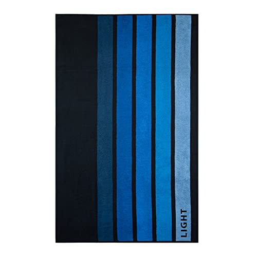 ZWOLTEX Strandhandtuch | 100% Baumwolle | Oeko-Tex 100 | Badehandtuch | grosses Handtuch | Saunatuch | fusselfrei | 100x160cm, 380gr Light (Blau) von ZWOLTEX