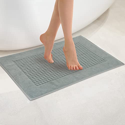 ZWOLTEX - Teppich Badezimmer 50x70 Paulo, Badezimmer Teppich Matte, Bathroom Mat, 100% Ägyptische Baumwolle, Badezimmermatte, Badmatten, Bathroom Rug - Badezimmer Matte Hellgrau ZWOLTEX - Teppich Badezimmer 50x70 Paulo, Badezimmer Teppich Matte, Bathroom Mat, 100% Ägyptische Baumwolle, Badezimmermatte, Badmatten, Bathroom Rug - Badezimmer Matte Hellgrau von ZWOLTEX