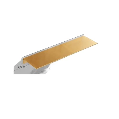 20/30/40/50CM Gebürstetes Gold Wandregal Badezimmer Lagerregal Küche Wandregal Badezimmer Duschregale Wohnaccessoires(50CM) von ZWOSYNGFV