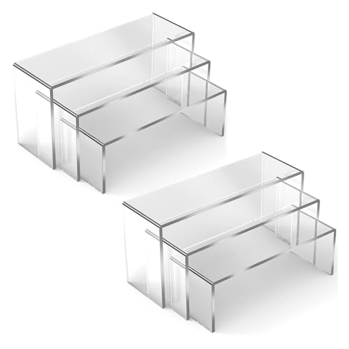 3/6/9Pcs Acryl Transparent Display Stand U Form Leichte Halter Fenster Zähler Kosmetik Rack Dessert Modell Regal(Green) von ZWOSYNGFV