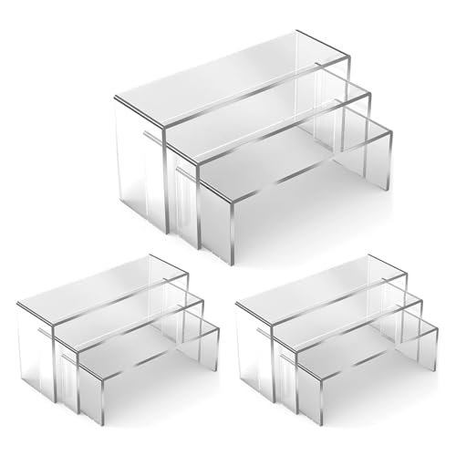 3/6/9Pcs Acryl Transparent Display Stand U Form Leichte Halter Fenster Zähler Kosmetik Rack Dessert Modell Regal(Yellow) von ZWOSYNGFV