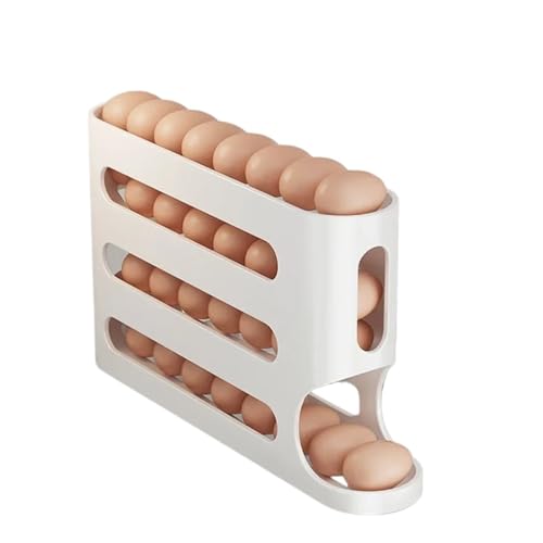 4 Schichten automatische Roll Eierhalter Rack Kühlschrank Ei Aufbewahrungsbox Container Küche Kühlschrank(SN615-WE) von ZWOSYNGFV