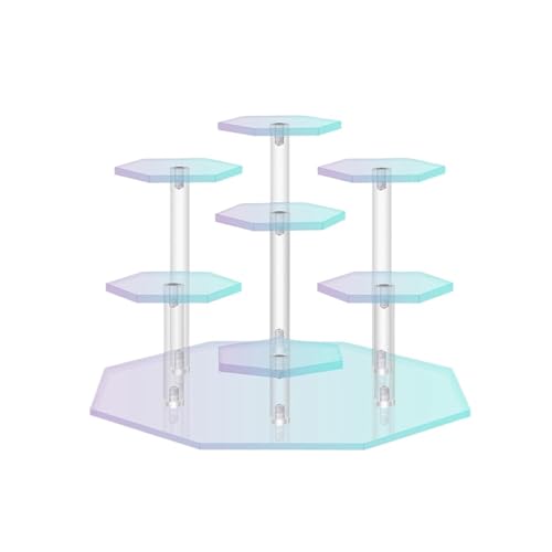 7-Tiers Acrylic Figures Display Stand Jewelry Doll Toy Organizer Storage Rack Cosmetic Display Holder Desktop Organizer Rack(2PCS A3) von ZWOSYNGFV
