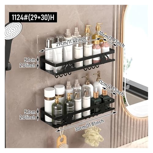 Badezimmer-Aufbewahrungsregal, kein Bohren erforderlich, Wandmontage, geeignet for Aufbewahrungsregale über Badezimmern, Waschbecken und Toiletten(1124-29-30H) von ZWOSYNGFV