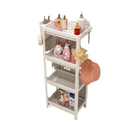Badezimmer-Dusch-Organizer-Ständer, Kunststoff, Aufbewahrungsregal for schmale Küchenplätze, Mehrzweck, Badezimmerregal, 2–4 Ebenen(36 101 23cm) von ZWOSYNGFV