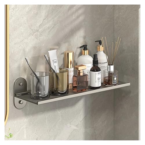 Badezimmerregal, Lagerregal, stanzfreies, faltbares Aluminiumregal for die Wand, Badezimmerwaschbecken, Kosmetikaufbewahrung, Organizer-Regale(40cm) von ZWOSYNGFV
