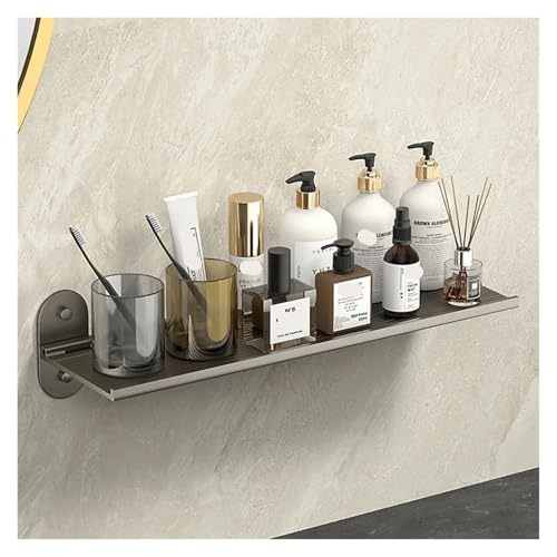 Badezimmerregal, Lagerregal, stanzfreies, faltbares Aluminiumregal for die Wand, Badezimmerwaschbecken, Kosmetikaufbewahrung, Organizer-Regale(50cm) von ZWOSYNGFV