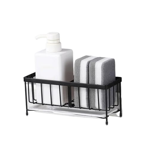 Spülbecken-Schwammhalter, Küchenregal, Schwammhalter for Spülbecken, Küchenspüle-Organizer, rostfrei, Spülbeckenschwämme, Schrubber, Seifenschalenregal(A-White) von ZWOSYNGFV