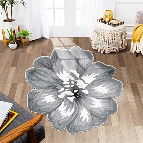 Moderner Flauschiger Kurzflor Teppich rund - pflegeleicht strapazierfähig - Runde Deko Teppiche Kurzflor 100cm Durchmesser für Wohnzimmer Schlafzimmer Esszimmer,V,Diameter 100cm von ZWPILY