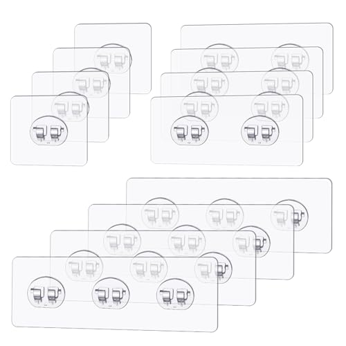 12 Stück Duschregal Haken Klebehaken Transparent Extra Stark für Regal Ersatzhaken Dusch-Caddy Selbstklebende Haken für Küche Badezimmer Eckregale Duschablage Korb - Einzel Doppelhaken und Dreifachhak 12 Stück Duschregal Haken Klebehaken Transparent Extra Stark für Regal Ersatzhaken Dusch-Caddy Selbstklebende Haken für Küche Badezimmer Eckregale Duschablage Korb - Einzel Doppelhaken und Dreifachhak von ZWQLZG