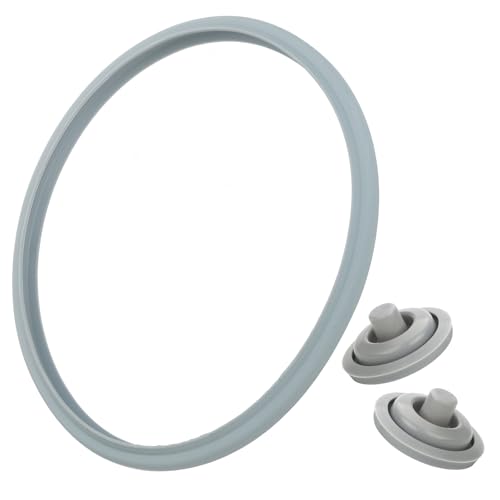 22cm Silikon Dichtungsring Set Schnellkochtopf Dichtungsring mit 2 Silikon Schnellkochtopf Deckel Austauschbarer Silikondichtung Dichtungsring Schnellkochtopf Zubehör für WMF Fissler von ZWQLZG