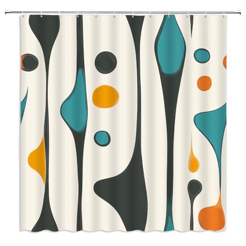 ZWSMZW Abstrakter geometrischer Duschvorhang, moderner Minimalismus, zeitgenössische fließende Form, Kunst, Malerei, neutrales Schwarz, Blaugrün, Orange, Badezimmer-Dekor-Set aus Polyesterstoff ZWSMZW Abstrakter geometrischer Duschvorhang, moderner Minimalismus, zeitgenössische fließende Form, Kunst, Malerei, neutrales Schwarz, Blaugrün, Orange, Badezimmer-Dekor-Set aus Polyesterstoff von ZWSMZW