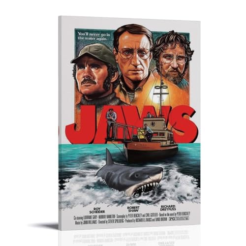 ZWSYHJ JawsRetro Ästhetische Leinwand-Wandgemälde, verschiedene Stile der Druckherstellung, Schlafzimmer-Wanddekoration, Rahmenstil, 20 x 30 cm ZWSYHJ JawsRetro Ästhetische Leinwand-Wandgemälde, verschiedene Stile der Druckherstellung, Schlafzimmer-Wanddekoration, Rahmenstil, 20 x 30 cm von ZWSYHJ