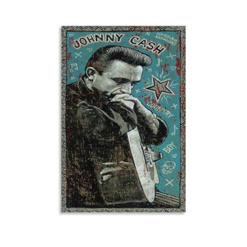 ZWSYHJ Johnny CashRetro Ästhetisches Leinwand-Wandbild, verschiedene Stile der Druckherstellung, Schlafzimmer-Wanddekoration, ungerahmt, 60 x 90 cm ZWSYHJ Johnny CashRetro Ästhetisches Leinwand-Wandbild, verschiedene Stile der Druckherstellung, Schlafzimmer-Wanddekoration, ungerahmt, 60 x 90 cm von ZWSYHJ