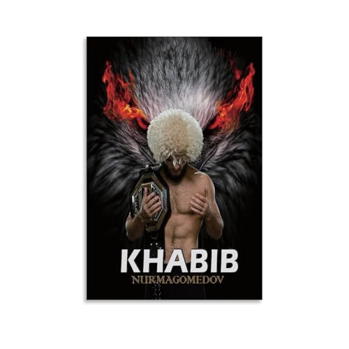 ZWSYHJ Khabib NurmagomedovRetro ästhetische Leinwand-Wandgemälde, verschiedene Stile der Druckherstellung, Schlafzimmer-Wanddekoration, ungerahmt, 40 x 60 cm von ZWSYHJ